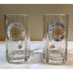 2 Antique Wurzburger Hofbrau Beer Mugs Germany
